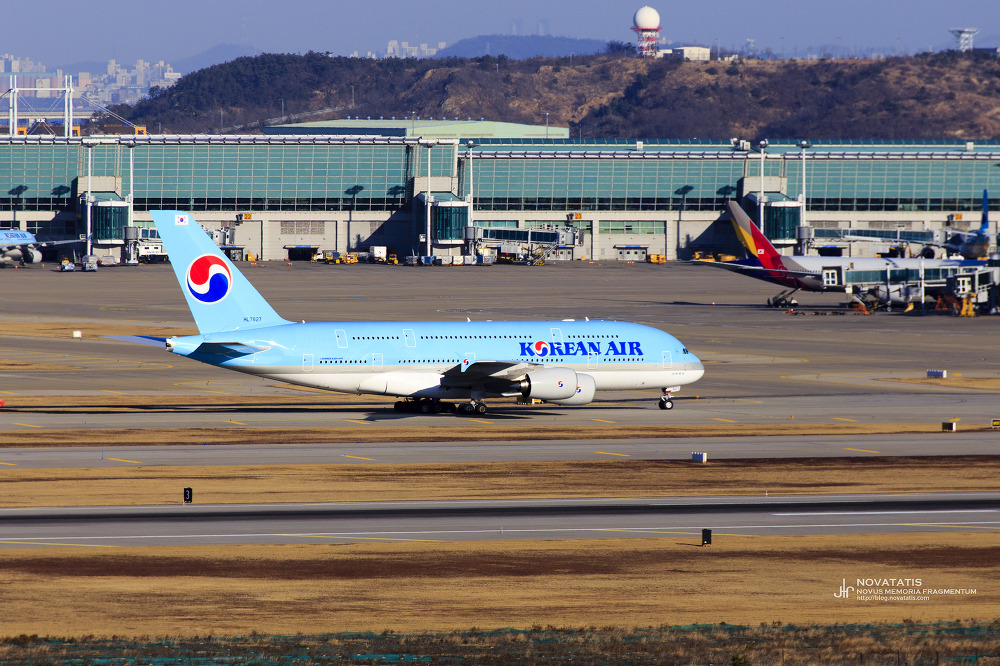 인천공항 탑승동 앞 대한항공 A380