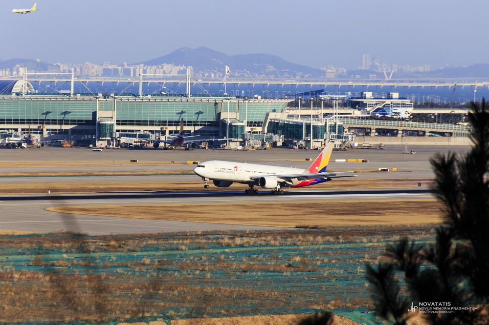 Asiana Airlines B777 터치다운 순간,