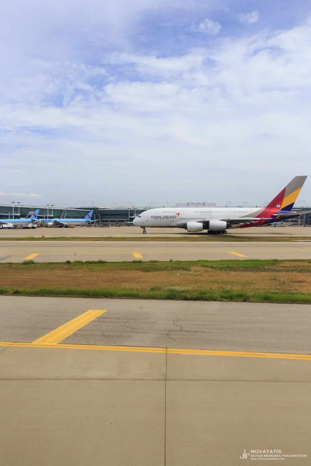 아시아나 A380 활주로 이동