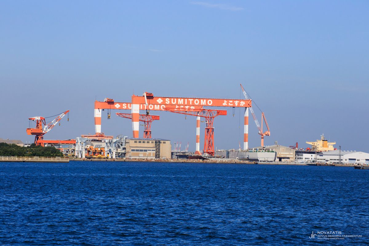Sumitomo 대형 크레인 항구 전경