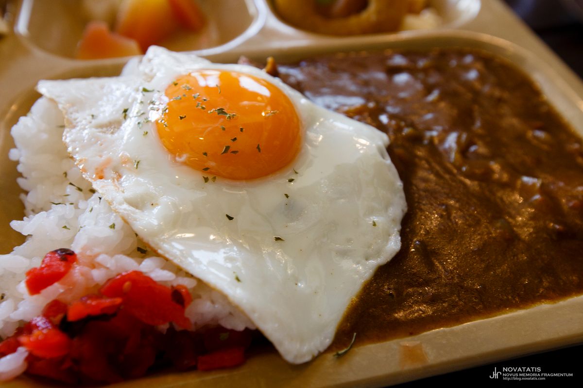 오복채와 함께한 계란 카레 클로즈업