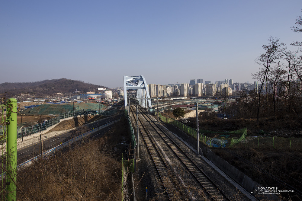 철도교와 철도 선로 전경